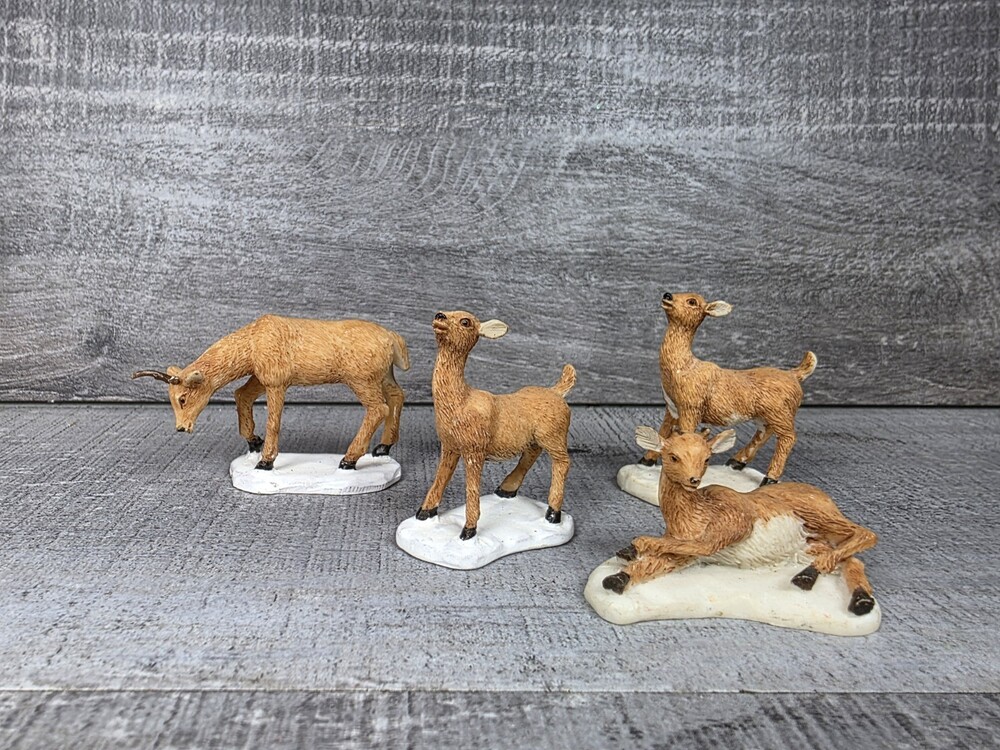 Lemax Christmas Village Town Deer On Hoof Woodland Animals Lot READ 31c3